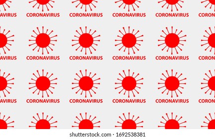 Crown virus icon. Coronavirus bacterial cell, New coronavirus bacteria. Graphic vector illustration of the corona virus in Wuhan, coronary virus infection. Pattern vector illustration
