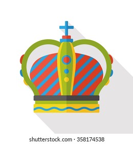 crown wear flat icon