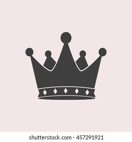Crown web icon. Isolated illustration