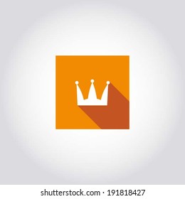 Crown - web symbol, app design element, vector illustration