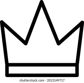 crown with white background. crown is a symbol of power.thin line icon.