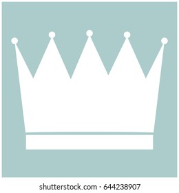 Crown white icon .