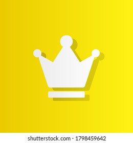 crown white icon with shadow
