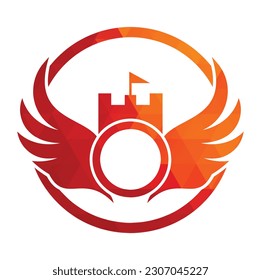 Plantilla de icono de diseño del logotipo de la corona. vector de diseño del logotipo del rey de ala.