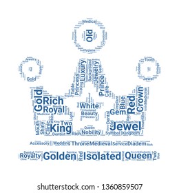 crown word cloud. tag cloud about crown.
