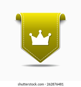 Crown Yellow Vector Icon Design