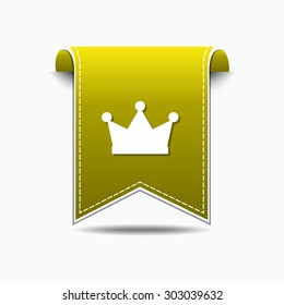 Crown Yellow Vector Icon Design