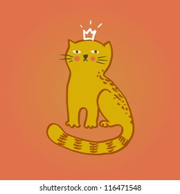 Crowned cat, and everyone's favorite host. Card