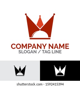 Crowned catering logo design - vector 