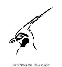 Crowned pigeon, bird, hand-drawn vector sketch
