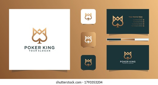 crowns and aces of spades for poker and business card inspiration