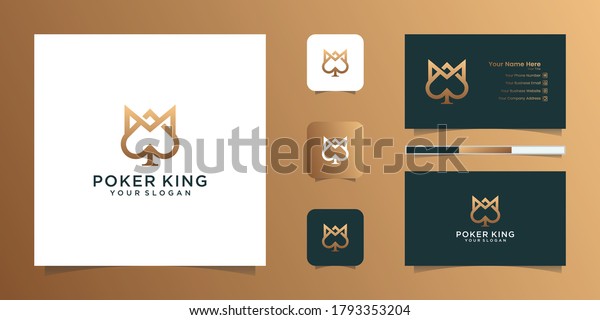 crowns and aces of spades for poker and
business card
inspiration