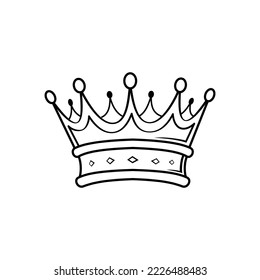 Crowns. Diseño del logo de la corona. Icono de la corona símbolo simple. Recorre la ilustración de diseño vectorial de iconos.