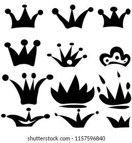 crowns doodle icon