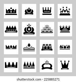 Crowns - icons and silhouettes