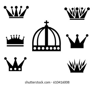 Crowns. Isolated on white background