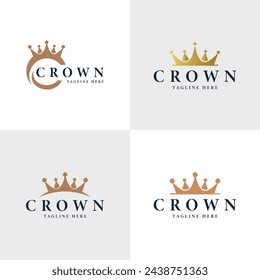 Crowns Logo design Luxury Royal Logo design collection vector template