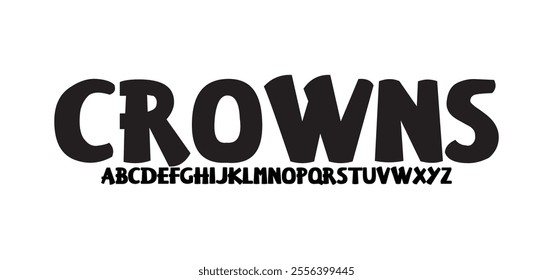 Crowns, Minimal modern alphabet fonts. Typography minimalist urban digital fashion future creative logo font. vector illustration
