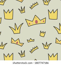 Crowns pattern for web design, sites, cards and textile