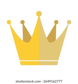 Crowns set isolated on white background. Monarchy symbol, king royalty element. Luxury sign