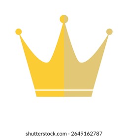 Crowns set isolated on white background. Monarchy symbol, king royalty element. Luxury sign