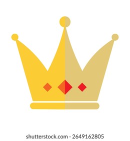 Crowns set isolated on white background. Monarchy symbol, king royalty element. Luxury sign