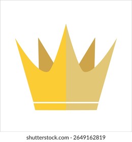 Crowns set isolated on white background. Monarchy symbol, king royalty element. Luxury sign