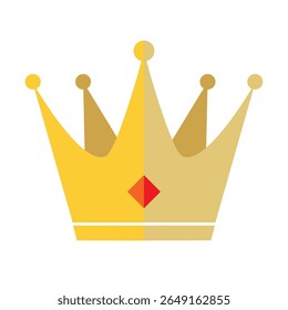 Crowns set isolated on white background. Monarchy symbol, king royalty element. Luxury sign