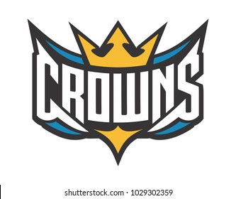 Crowns Typography and icon emblem