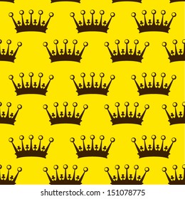 Crowns vector seamless pattern