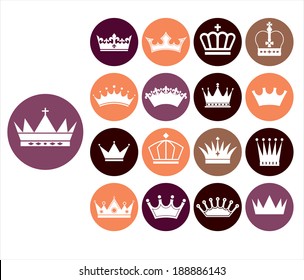 Crowns vintage set.