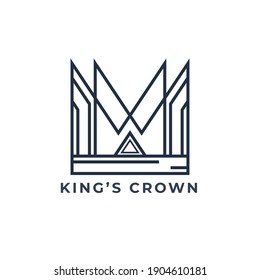 Crown-shaped logo illustrated in a simple, modern and elegant way