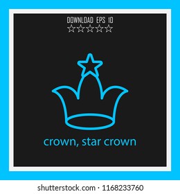 crown,star crown vector icon