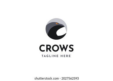 Crows Animal Wildlife Logo Design Vector Inspiration.