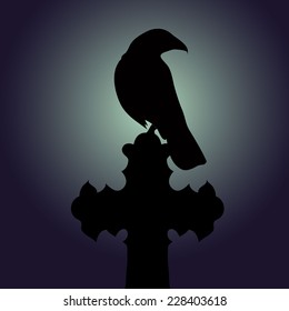 crows on the cross night
