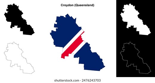Croydon (Queensland) Umriss Kartenset