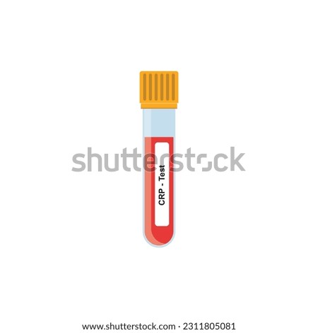 CRP Blood Test Concept Design. Vector Illustration.