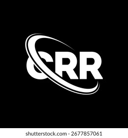 CRR logo. CRR letter. CRR letter logo design. Initials C RR logo linked with circle and uppercase monogram logo. CRR typography for technology, business and real estate brand.