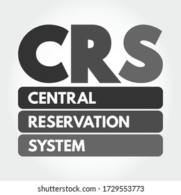 CRS - Central Reservation System acronym, technology concept background