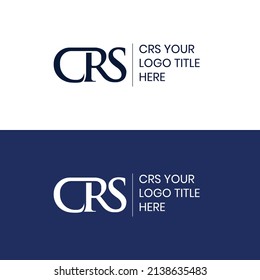 CRS logo design. vector letter logo illustration isolated on blue background