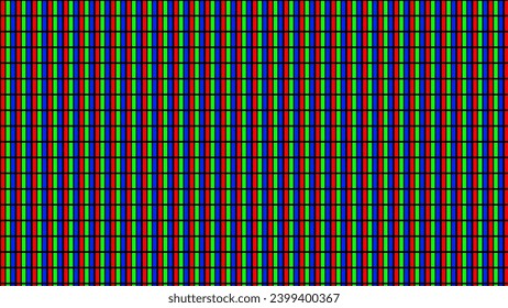 CRT.RGB Screen dots seamless pattern. Analog display television. 