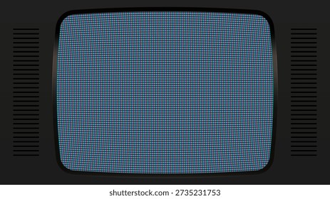 Crt screen vector art of an old television monitor pixel grid texture. Retro analog display concept for vintage technology.