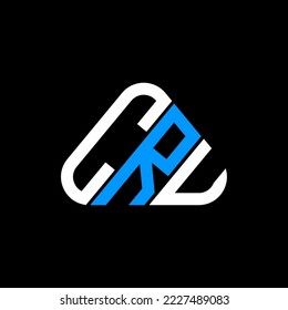CRU letter logo creative design with vector graphic, CRU simple and modern logo in round triangle shape.