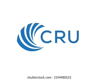 CRU letter logo design on white background. CRU creative circle letter logo concept. CRU letter design.
