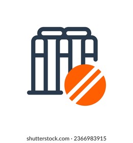 Crucial Wicket in Cricket vector icon illustration