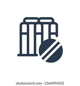 Crucial Wicket in Cricket vector icon illustration