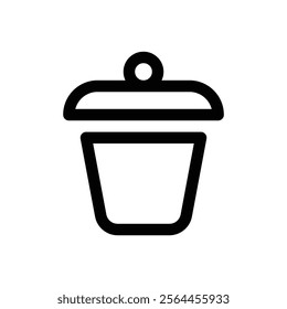 Crucible. Editable stroke vector icon.
