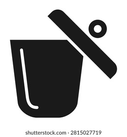 Crucible Icon Glyph Style Vector Illustration