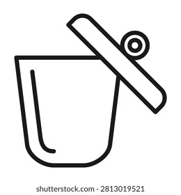 Crucible Icon Line Style Vector Illustration