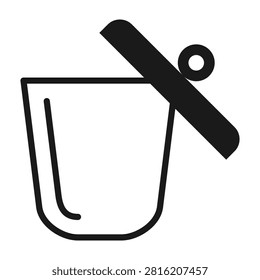 Crucible Icon Mixed Style Vector Illustration